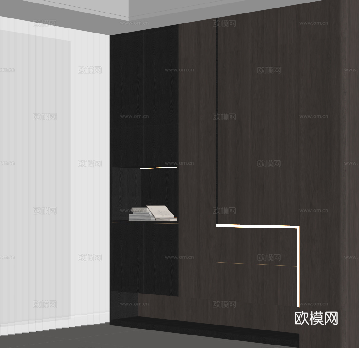 现代意式 入户玄关su模型