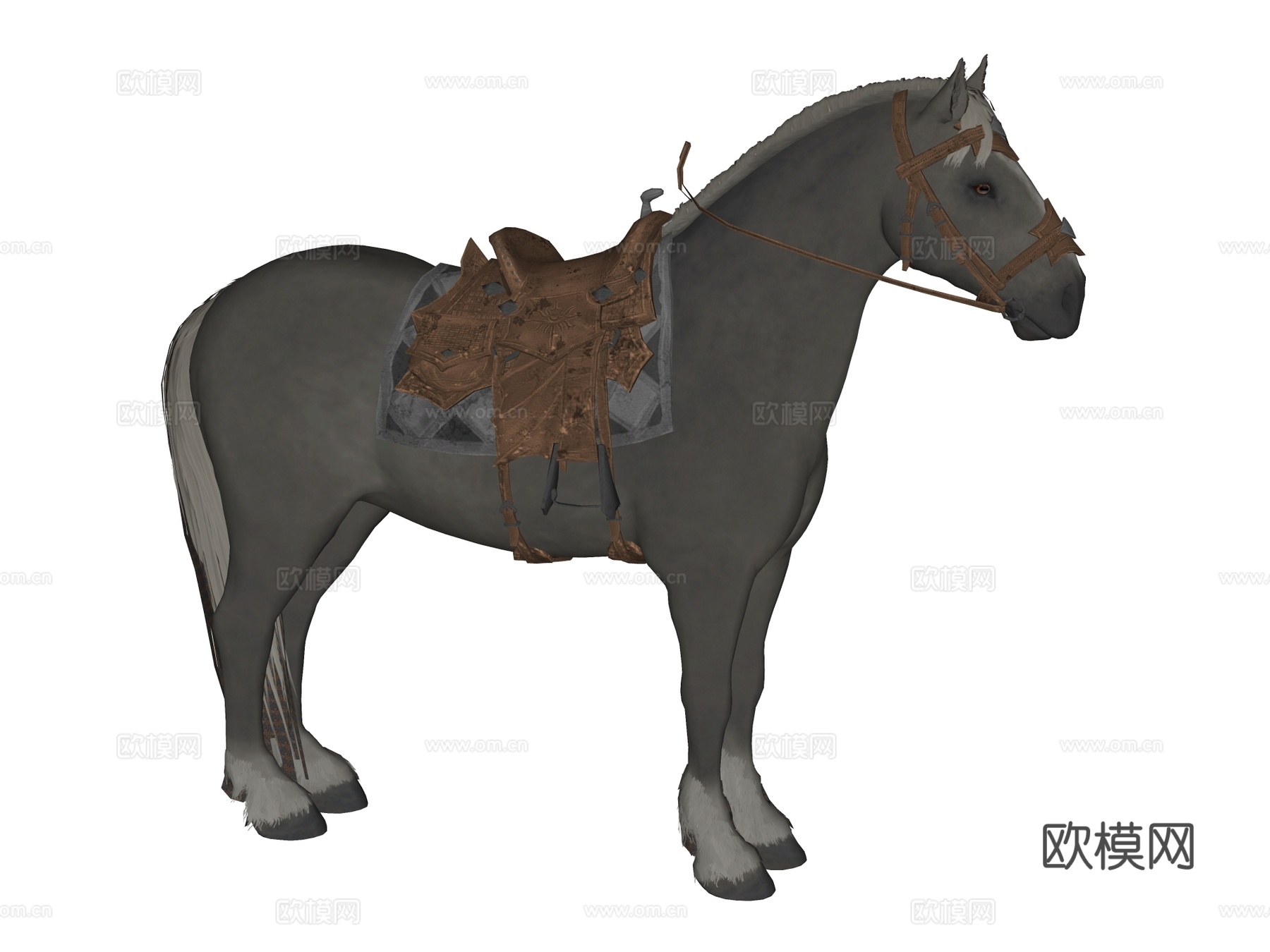 马 战马su模型
