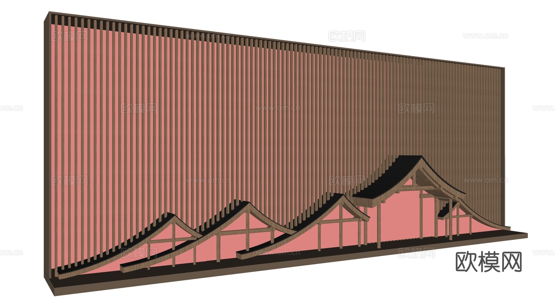 现代商铺门头 商业街门头 店铺门头su模型