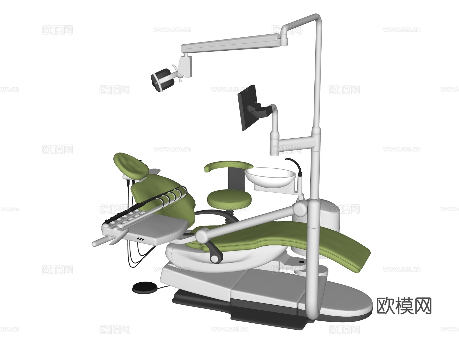 牙科病床su模型下载（渲染图2）