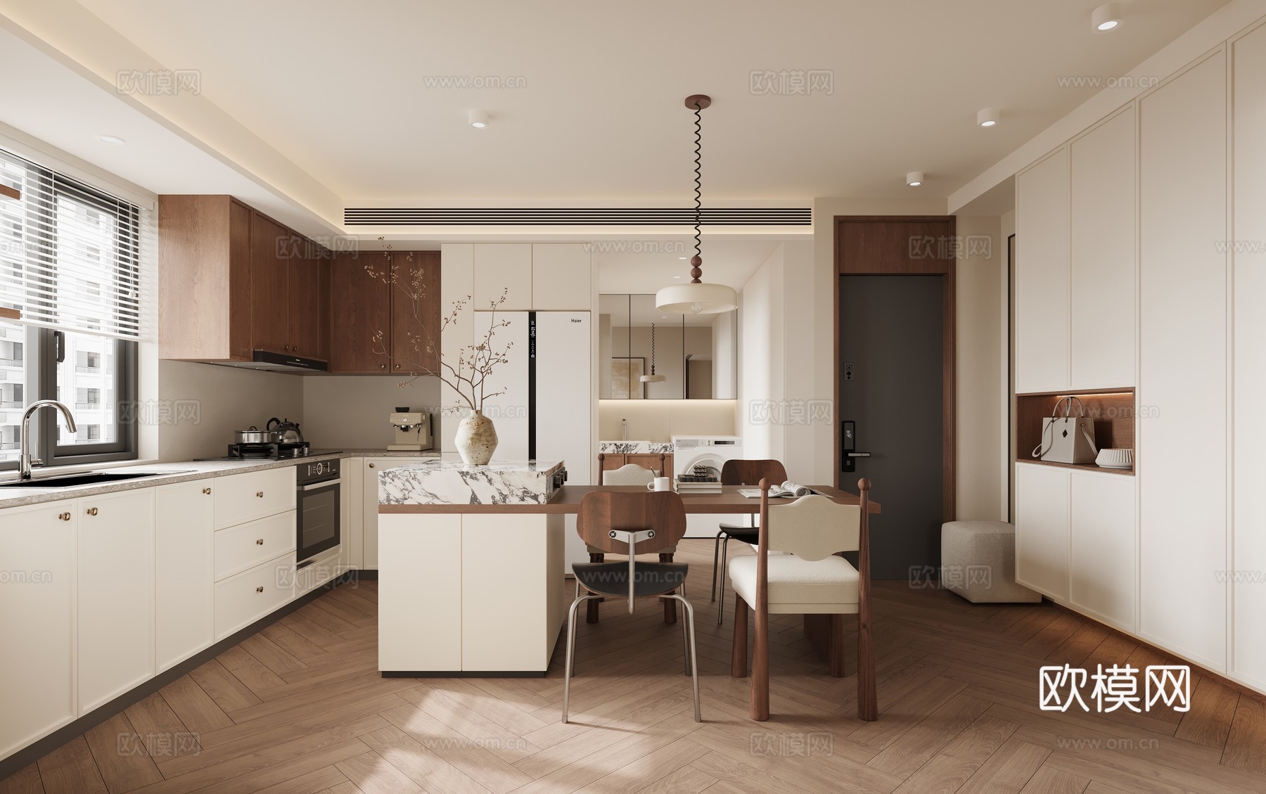 中古风餐厅3d模型