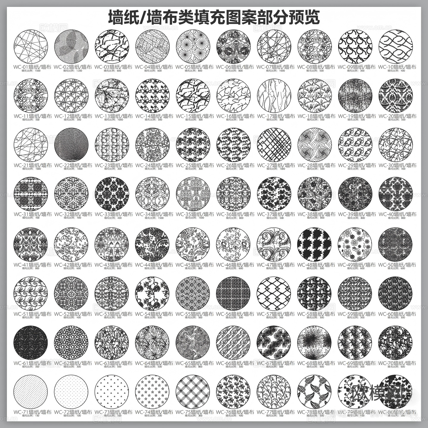 2026年新款超全CAD填充图案填充样式图库cad施工图