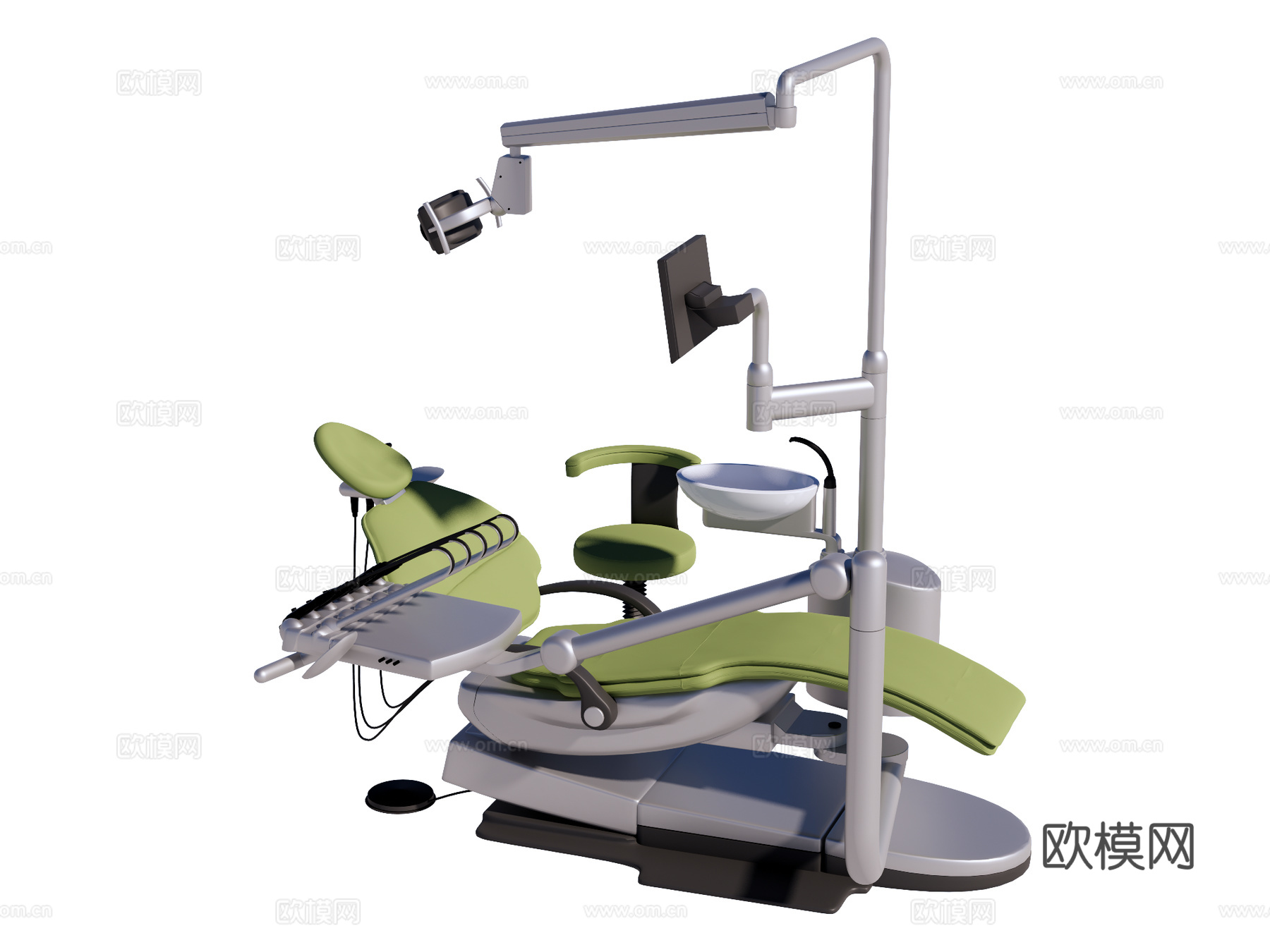 牙科病床su模型下载（渲染图1）