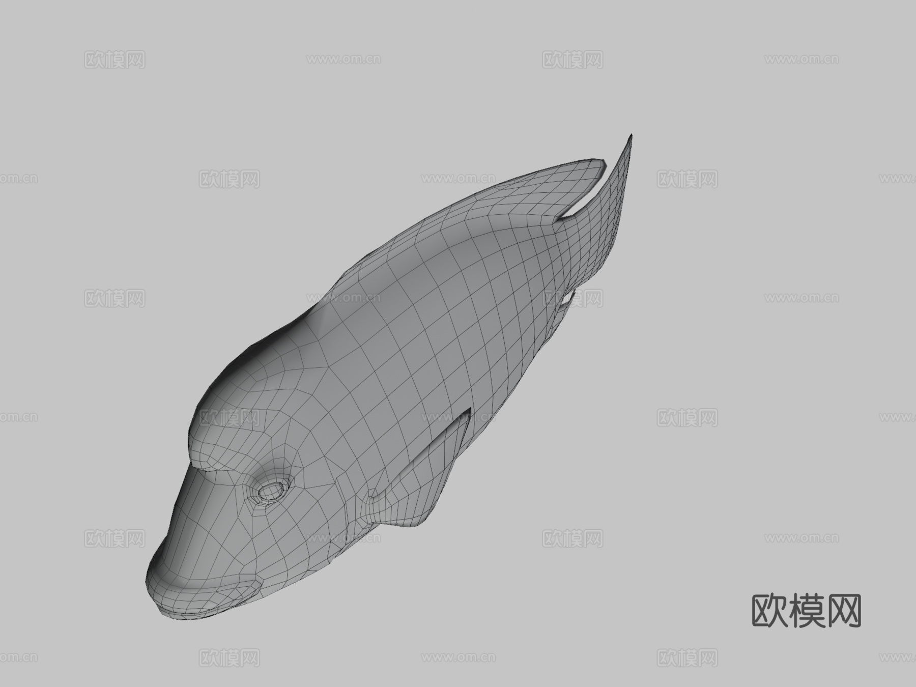 隆头鱼绑定su模型