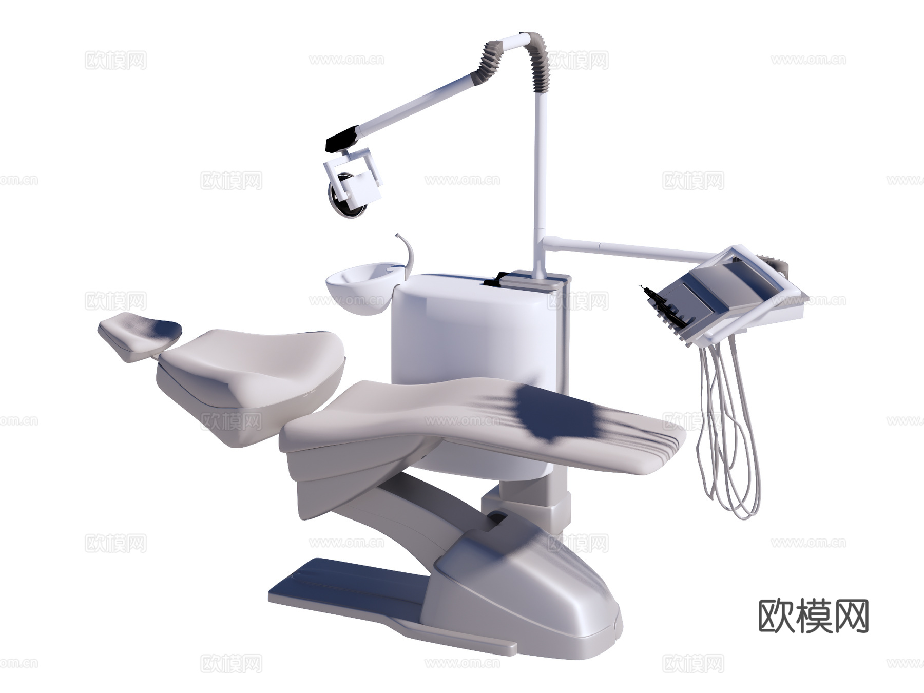 牙科病床su模型下载（渲染图1）