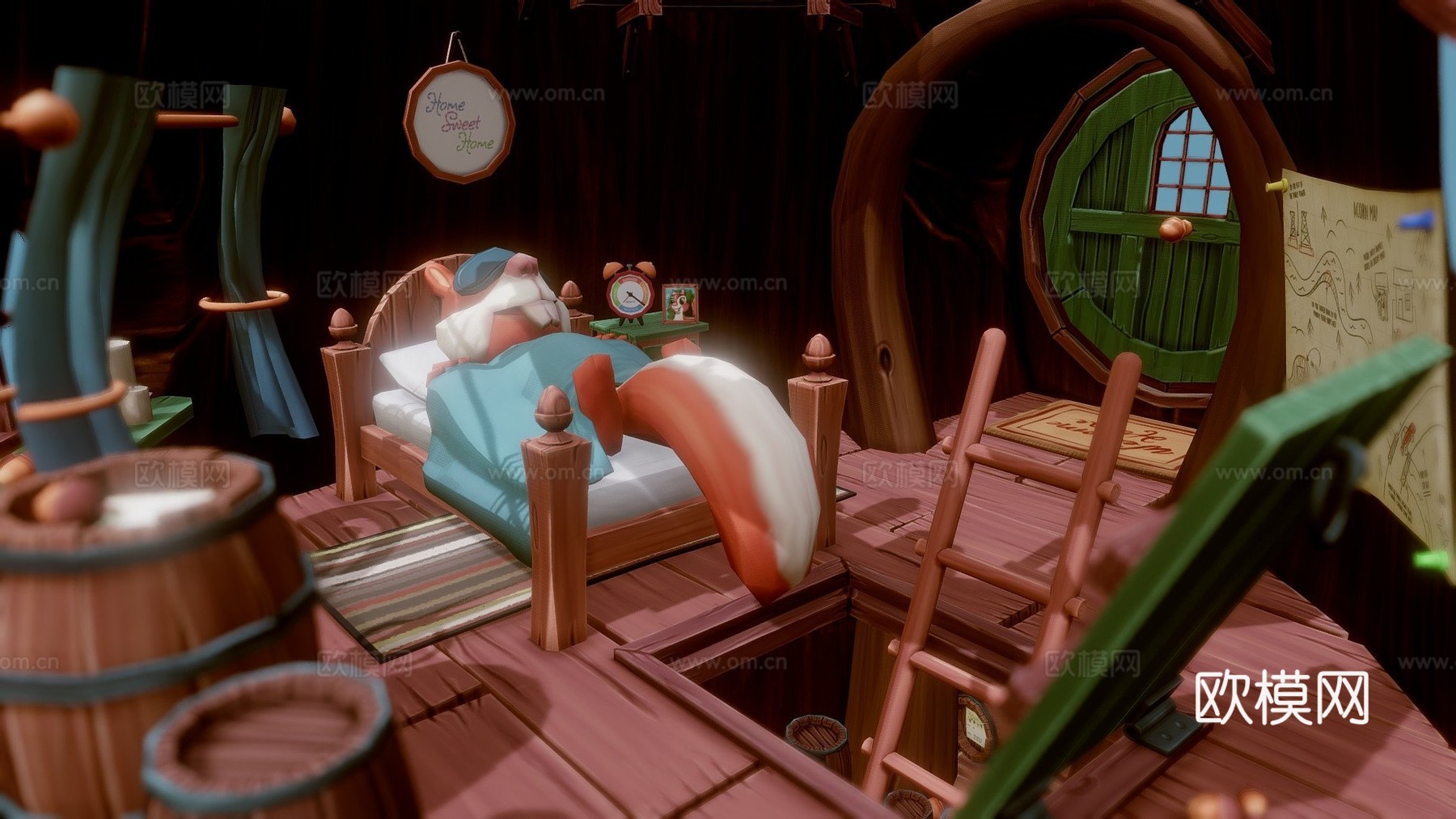 困倦松鼠su模型