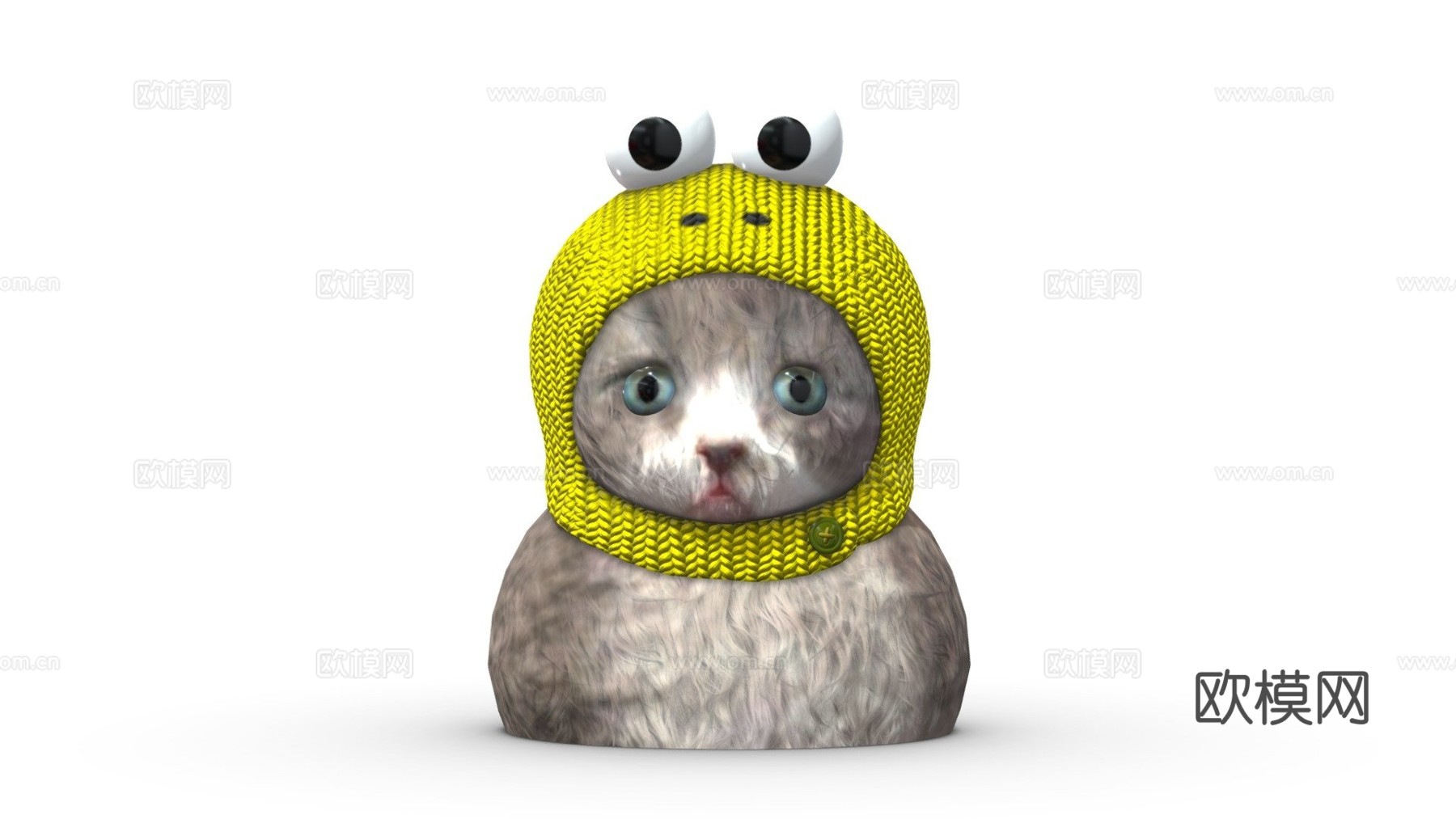 戴帽子的猫su模型