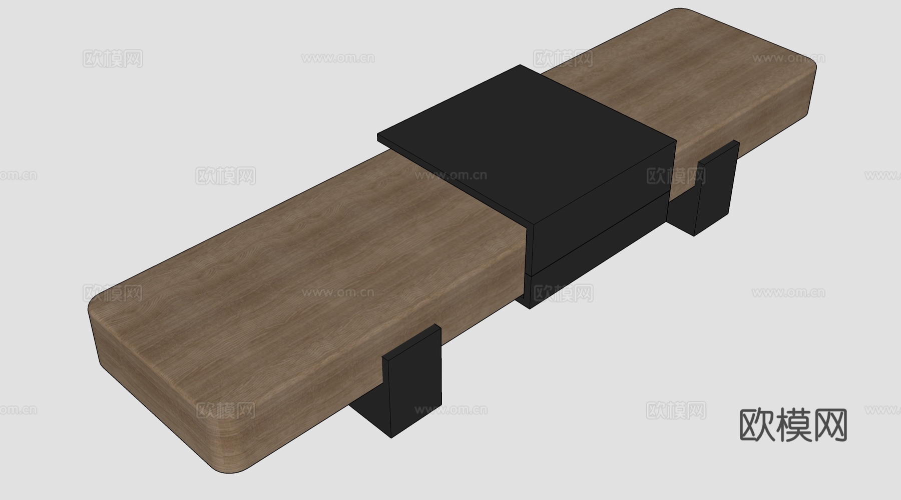 现代休息坐凳 休闲座椅 长椅 景观座椅su模型