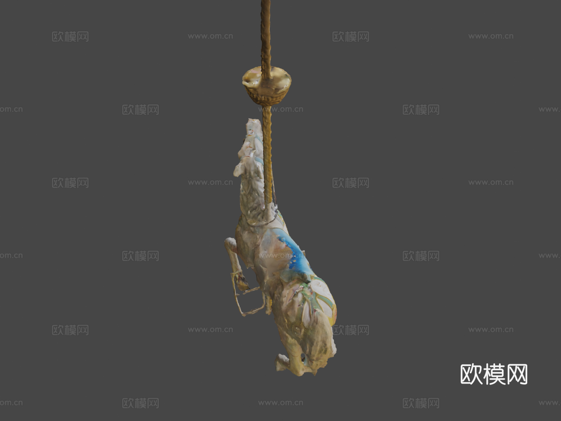 旋转木马马摄影测量扫描su模型