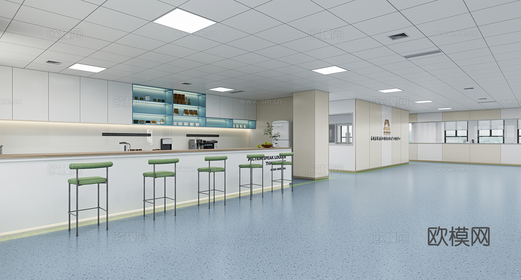 茶水间，办公室，公共区，实验室，水吧台su模型