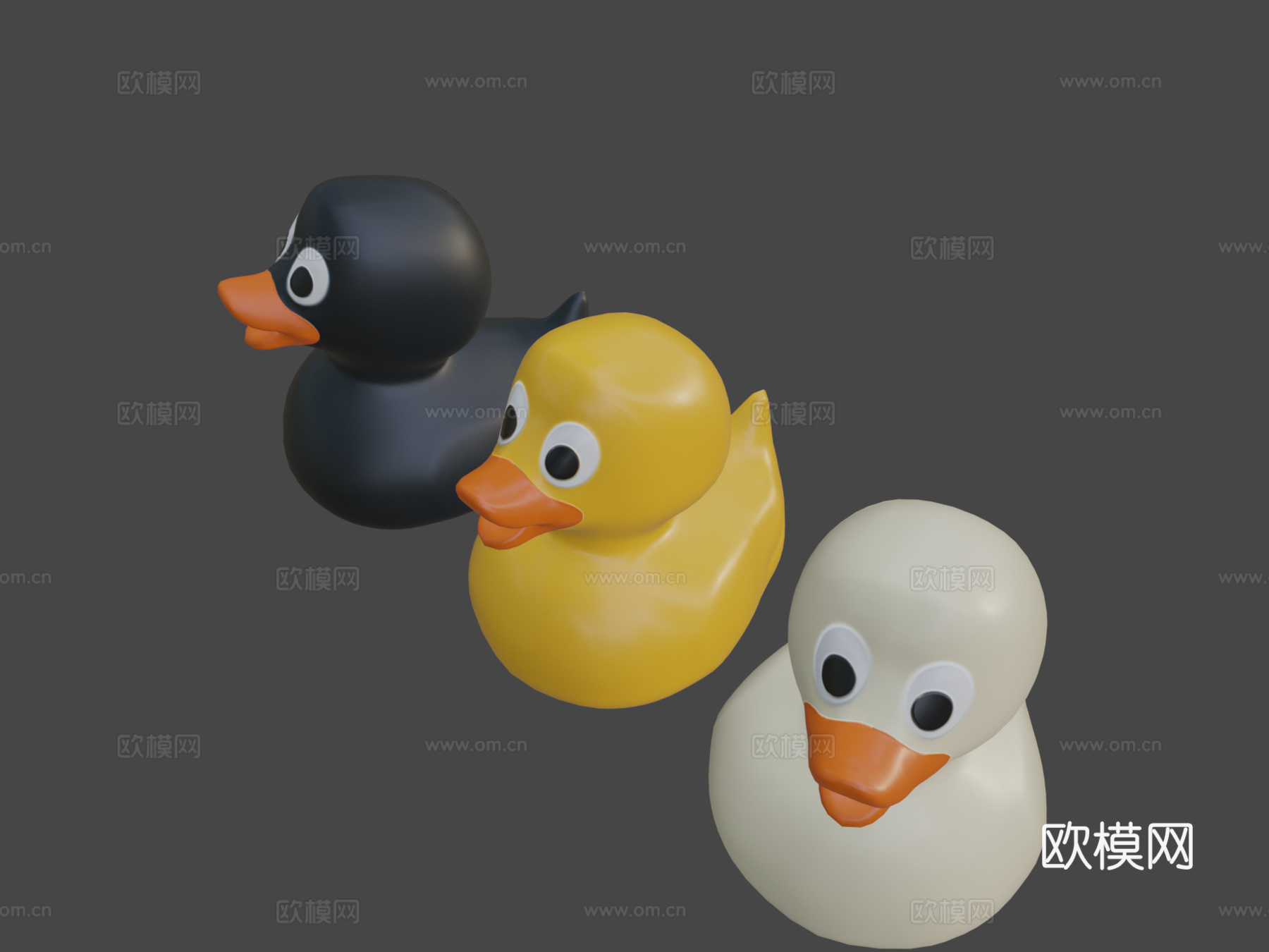 橡皮鸭套装su模型