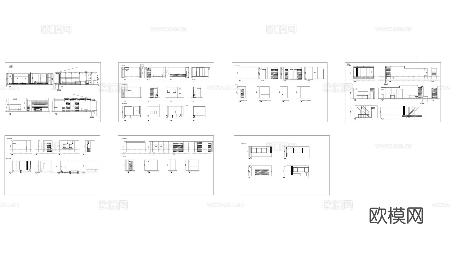 住宅建筑酒店建筑民宿建筑公寓建筑图纸cad施工图下载（渲染图3）