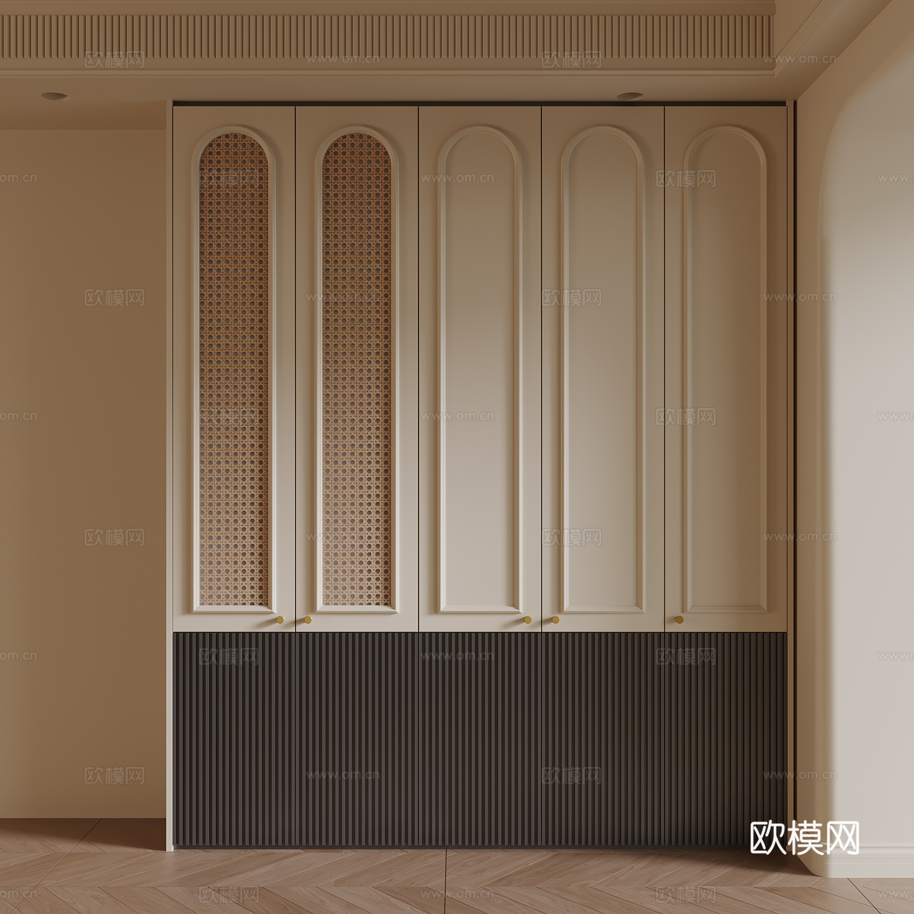 法式衣柜 储物柜su模型