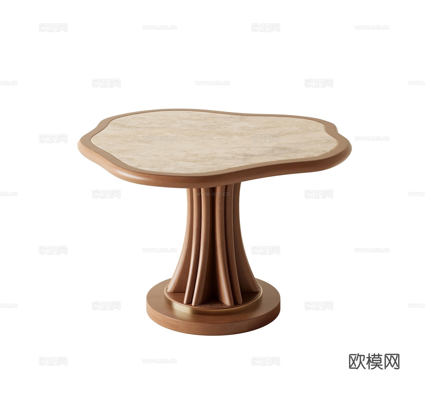 中古风餐桌su模型下载（渲染图1）