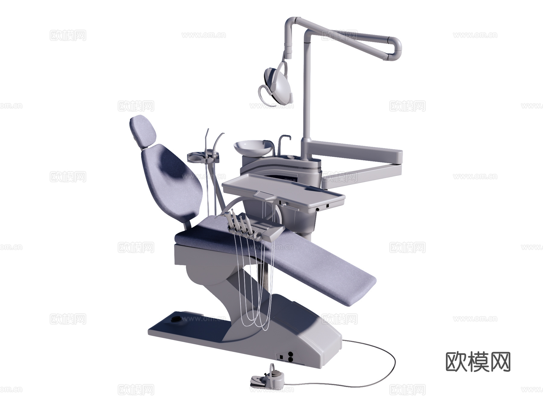 牙科病床su模型下载（渲染图1）