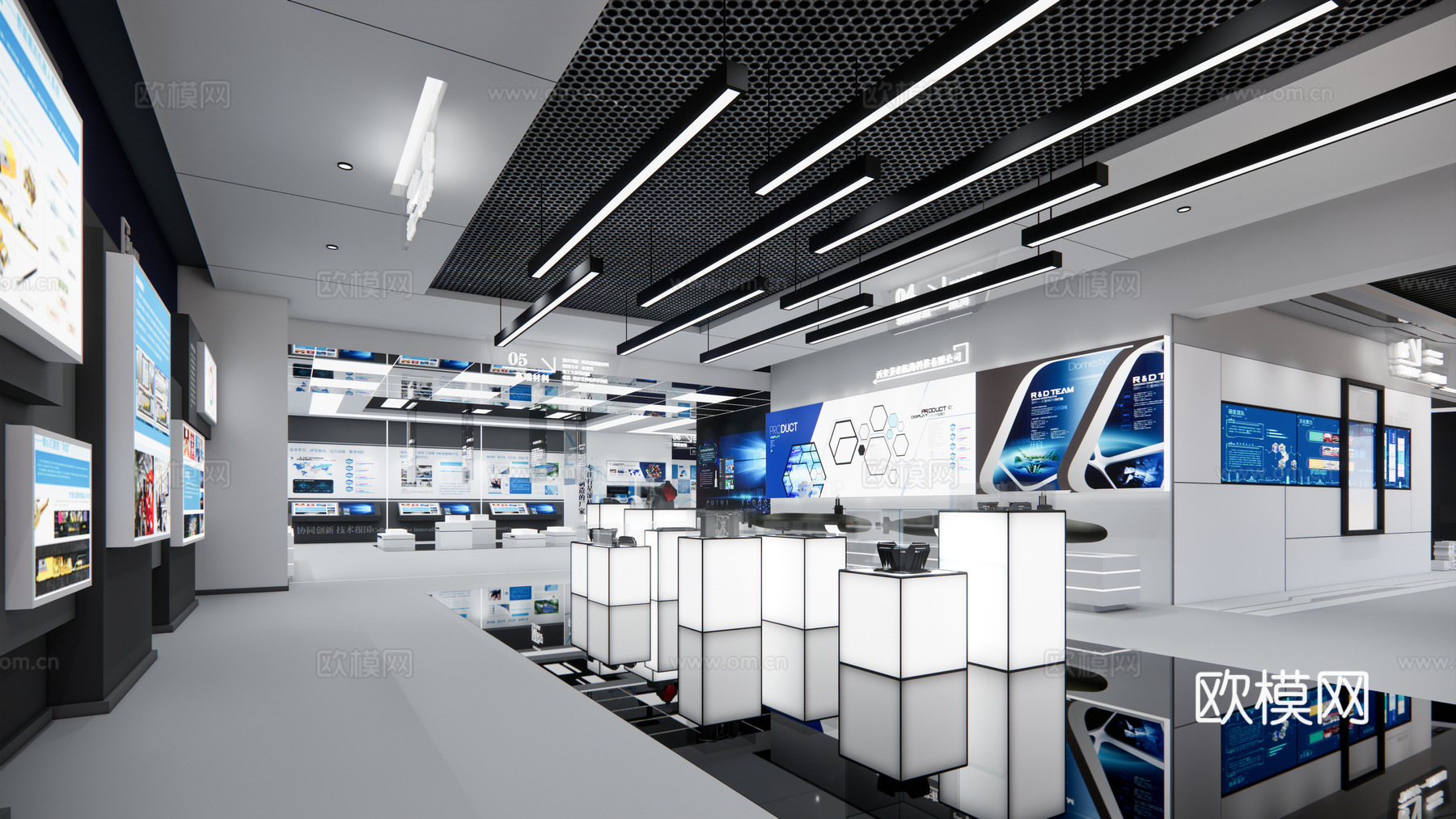 现代科技展厅su模型