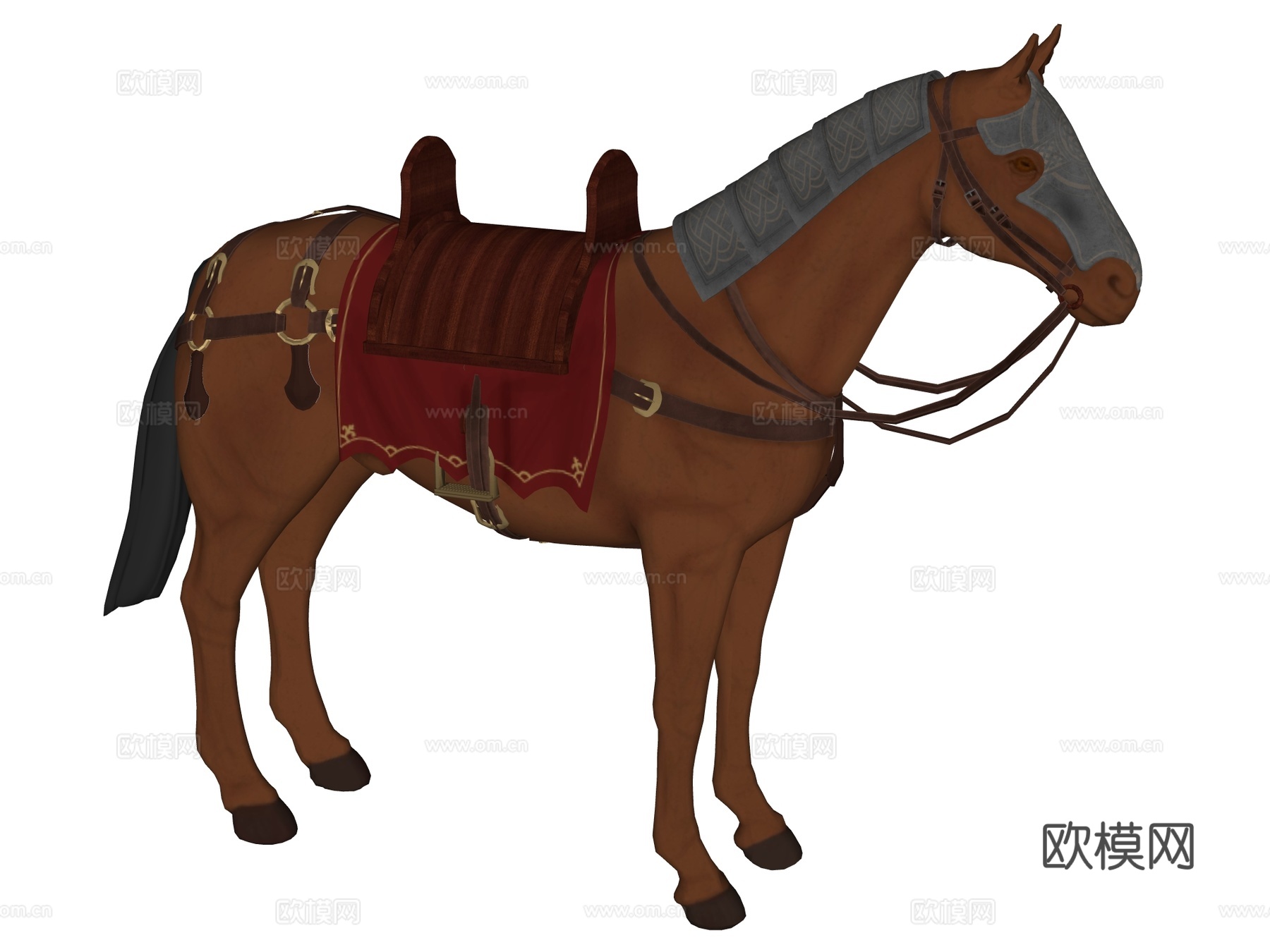 马 战马su模型
