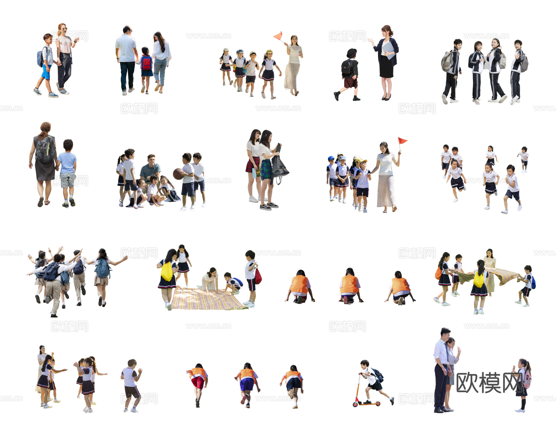 现代学生 学生运动会  一家三口 免扣文件下载