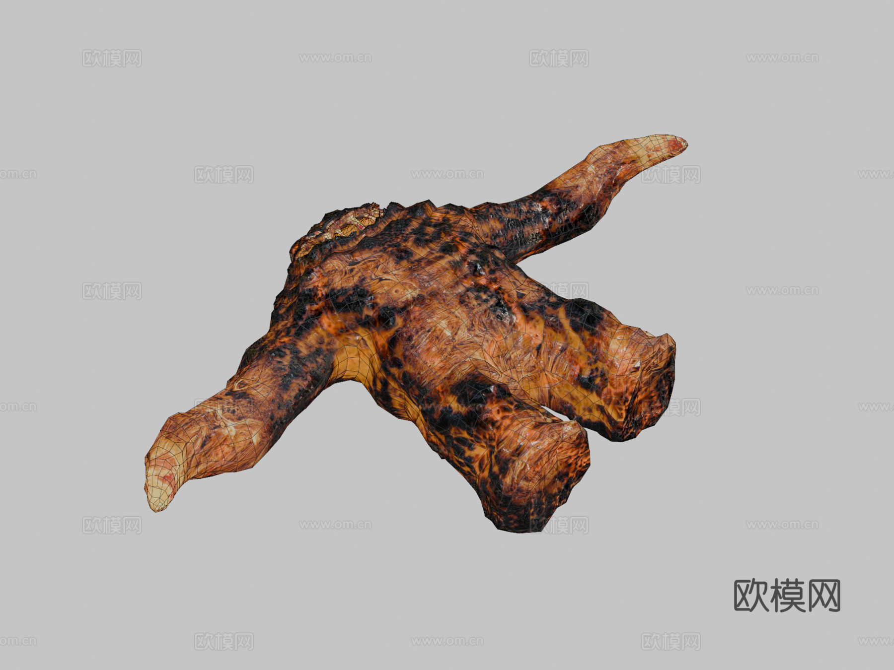 虚幻引擎4绑定纹理熔岩生物su模型