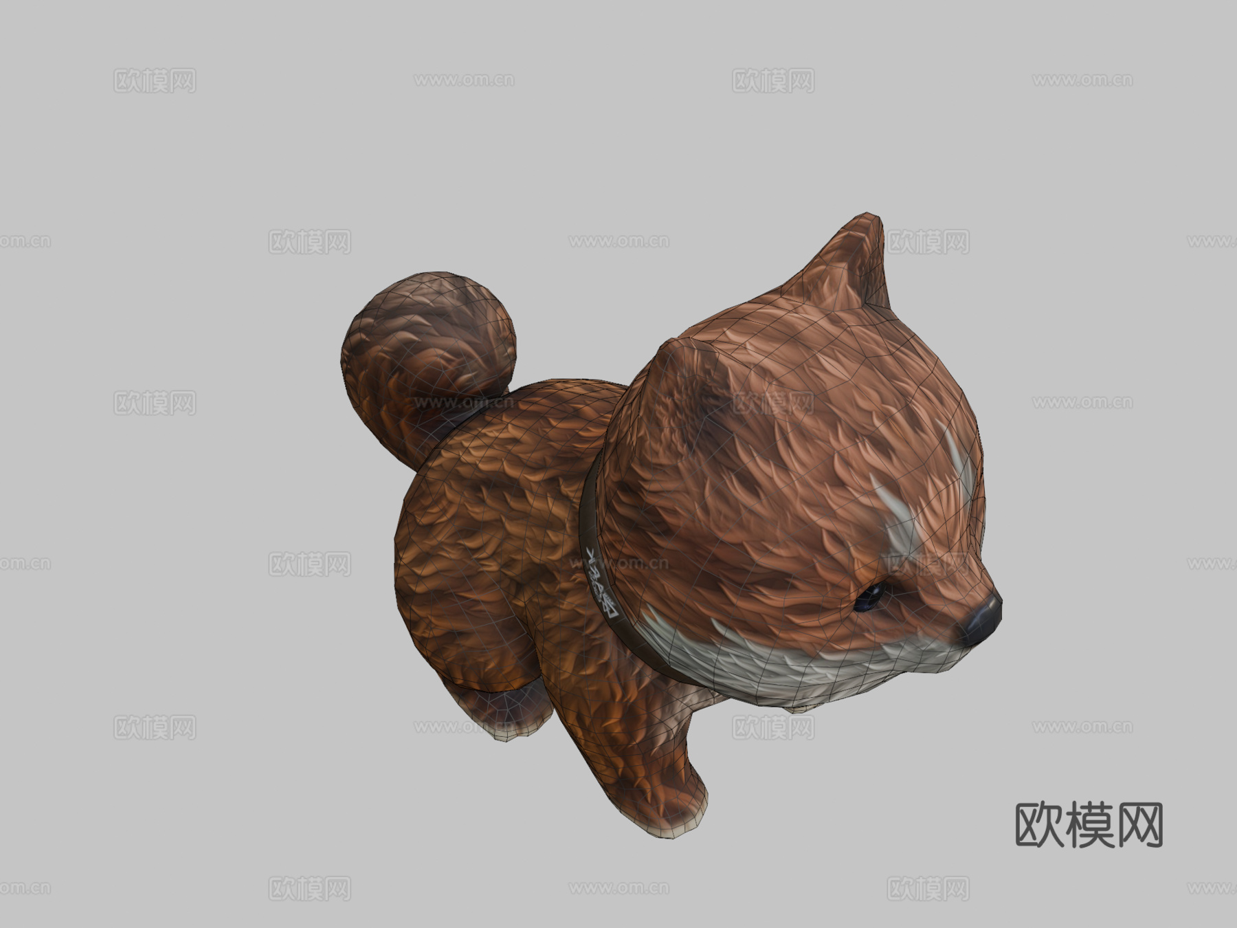 毛茸茸的柴犬su模型