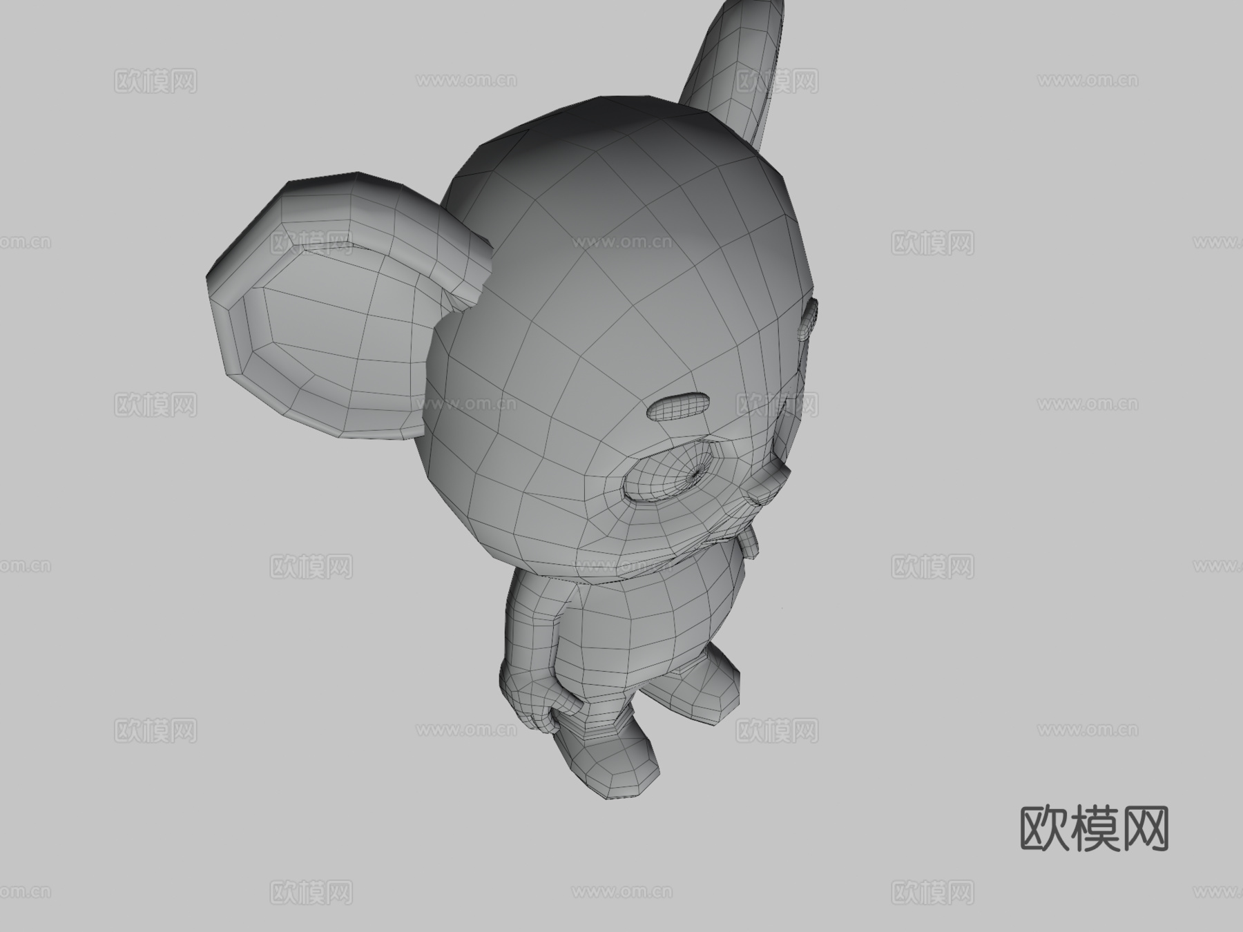 棕鼠啮齿动物动画骨骼su模型