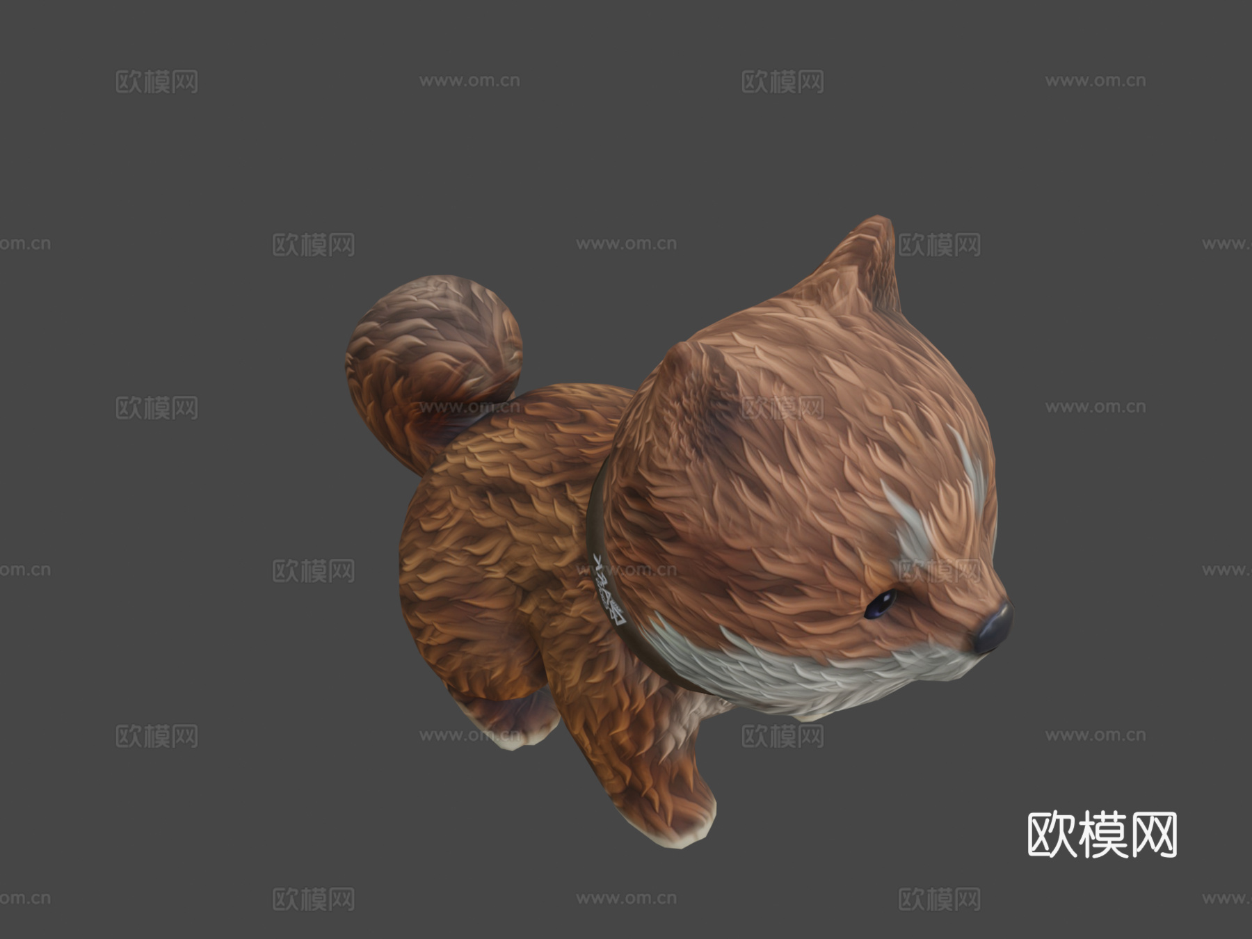 毛茸茸的柴犬su模型