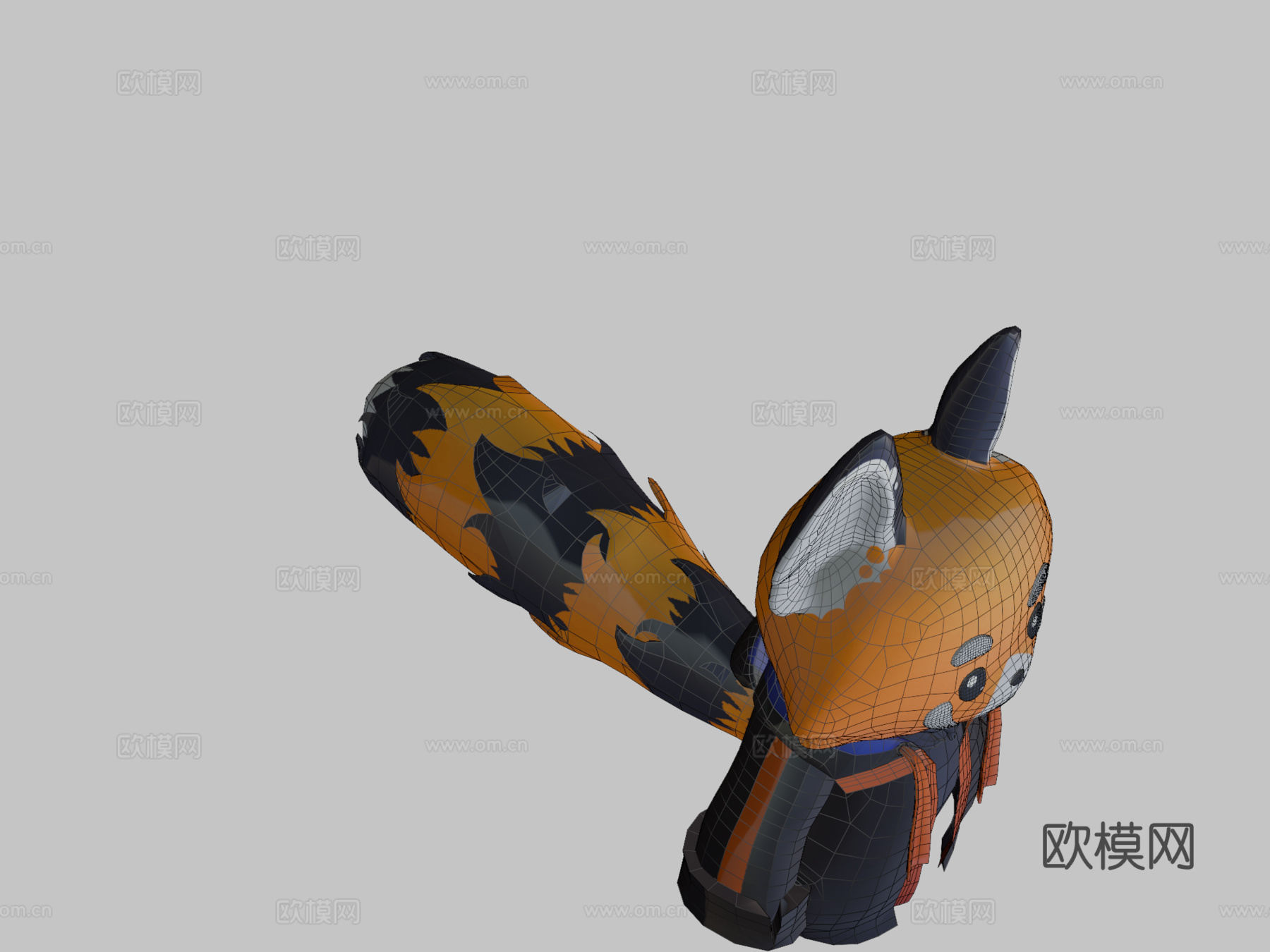 在搅拌机中制作的可爱三维小熊猫su模型