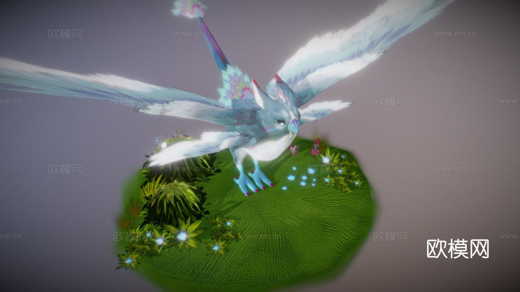 狮鹫凤凰白色版su模型