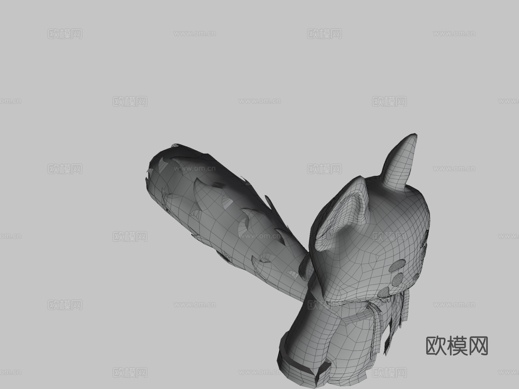 在搅拌机中制作的可爱三维小熊猫su模型