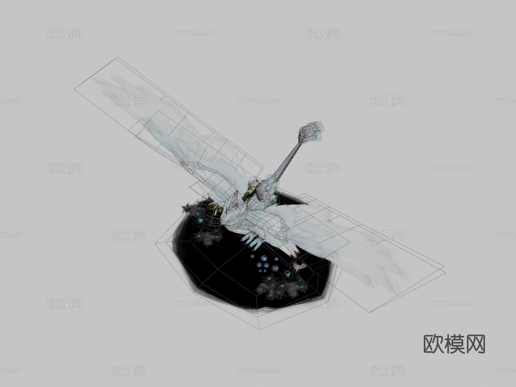 狮鹫凤凰白色版su模型