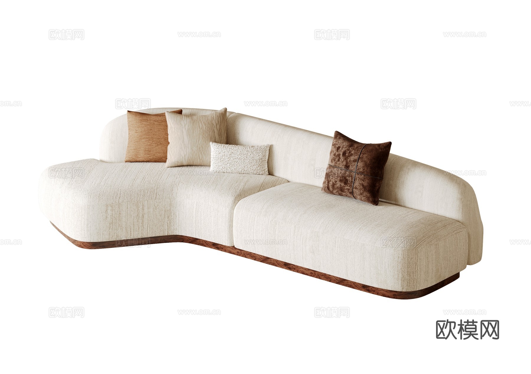 现代弧形沙发3d模型下载