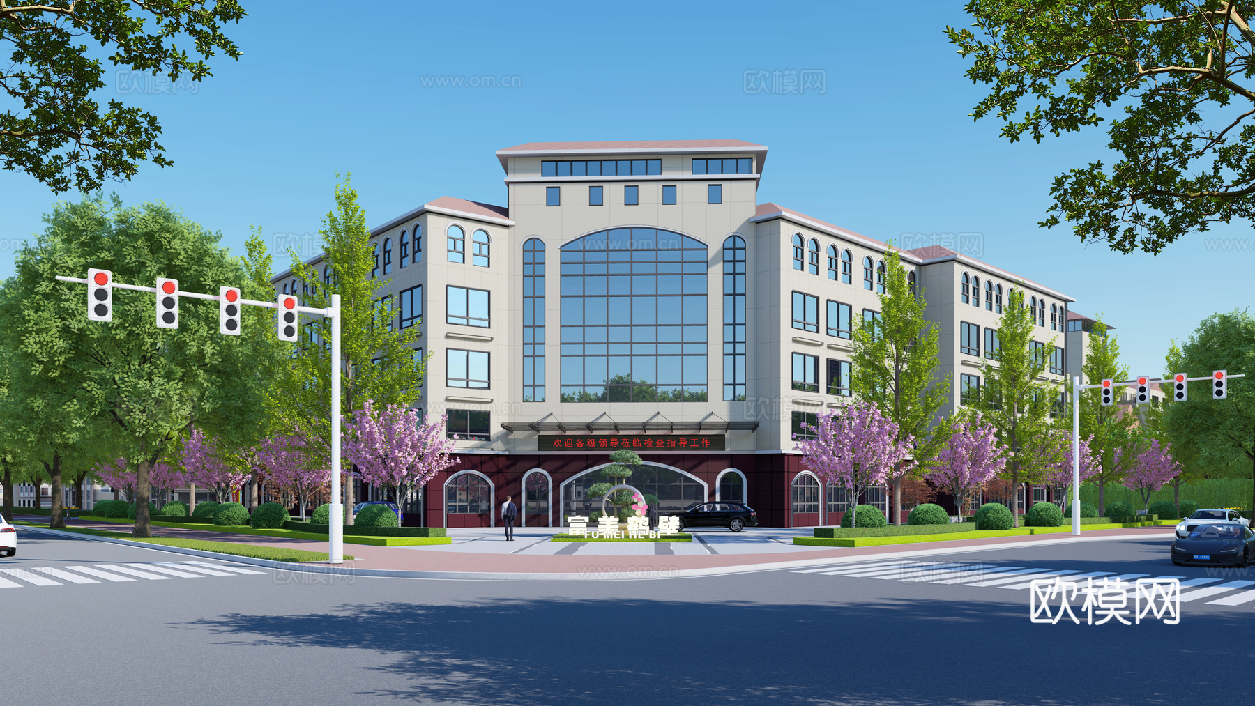 现代广场景观 广场景观 景观su模型