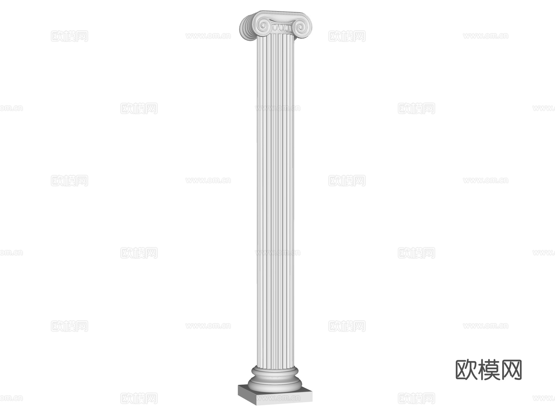 装饰柱 罗马柱su模型