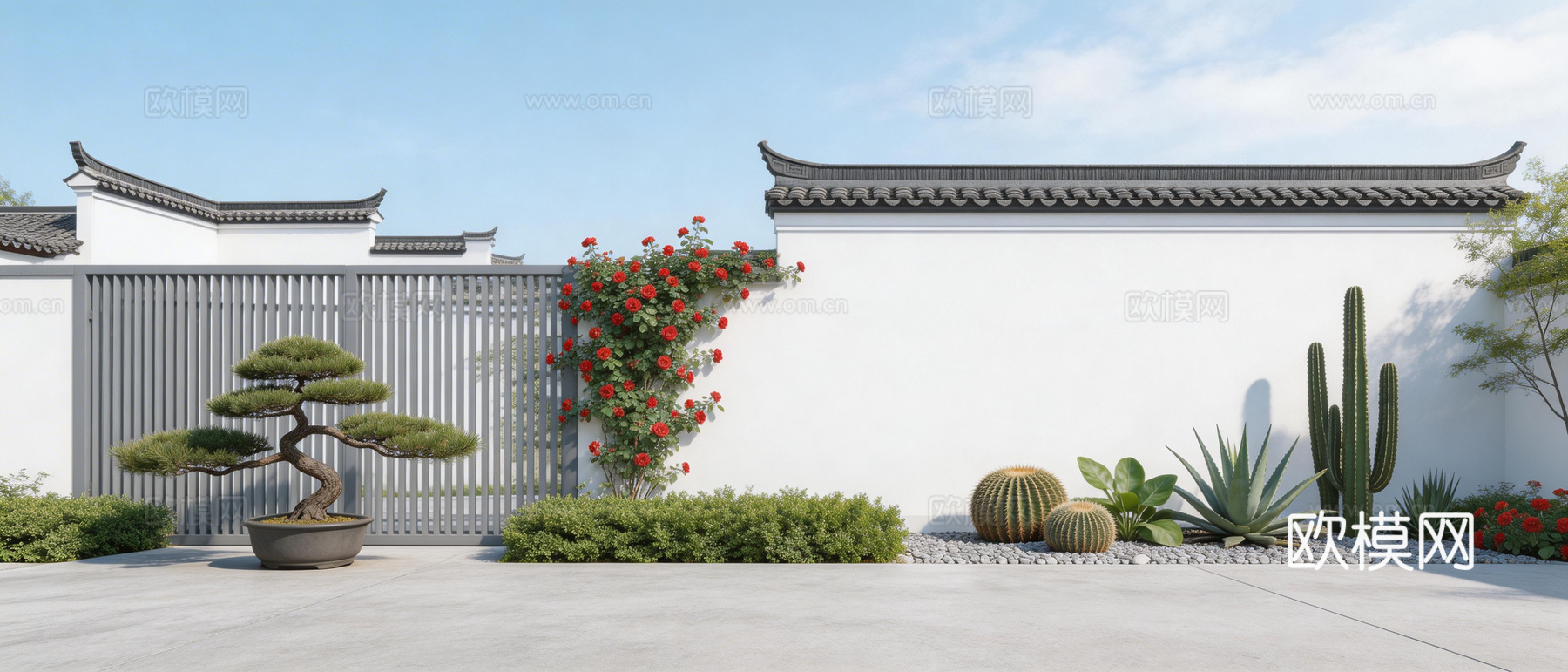 新中式庭院外景