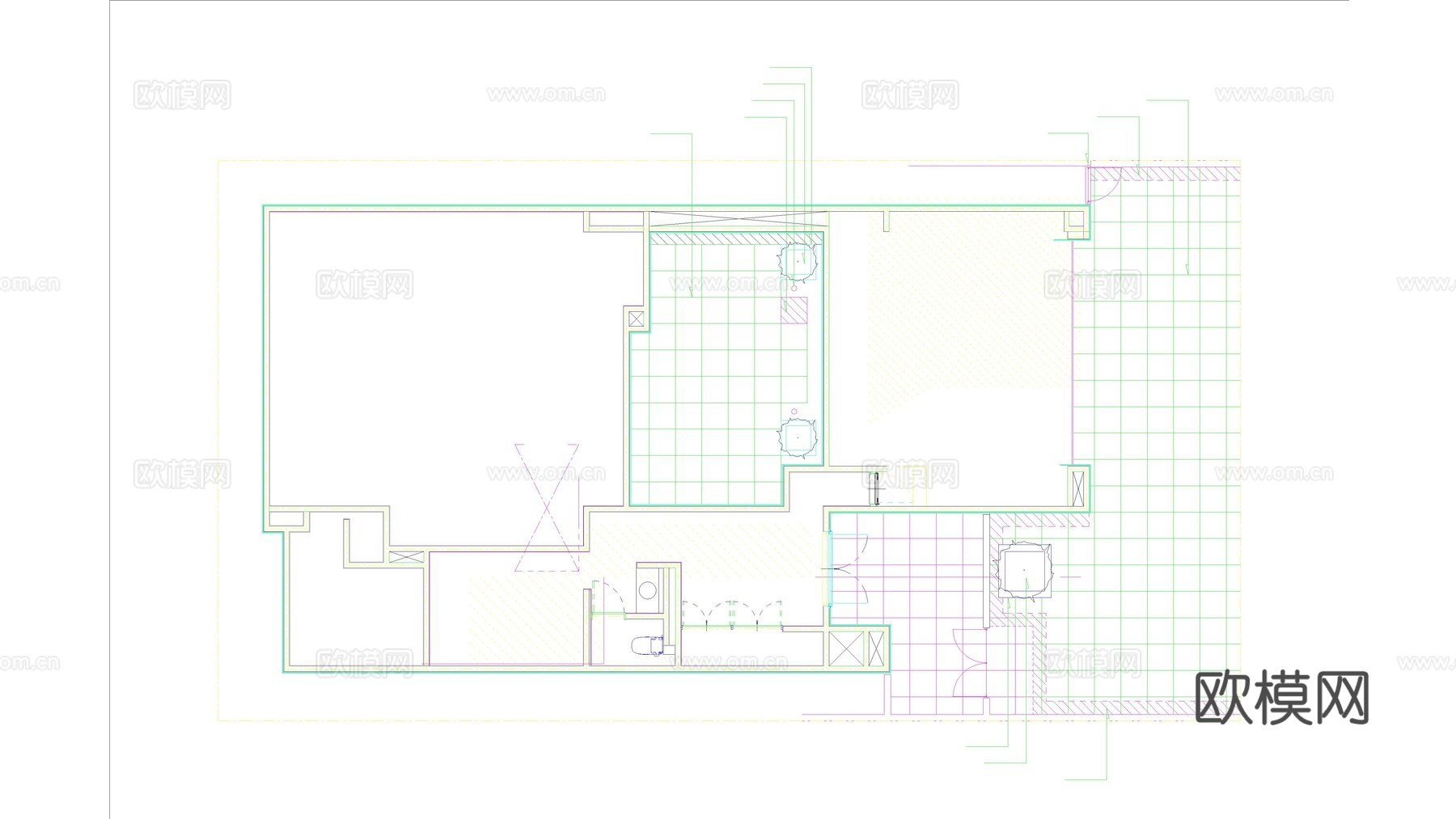 别墅平面图cad施工图下载