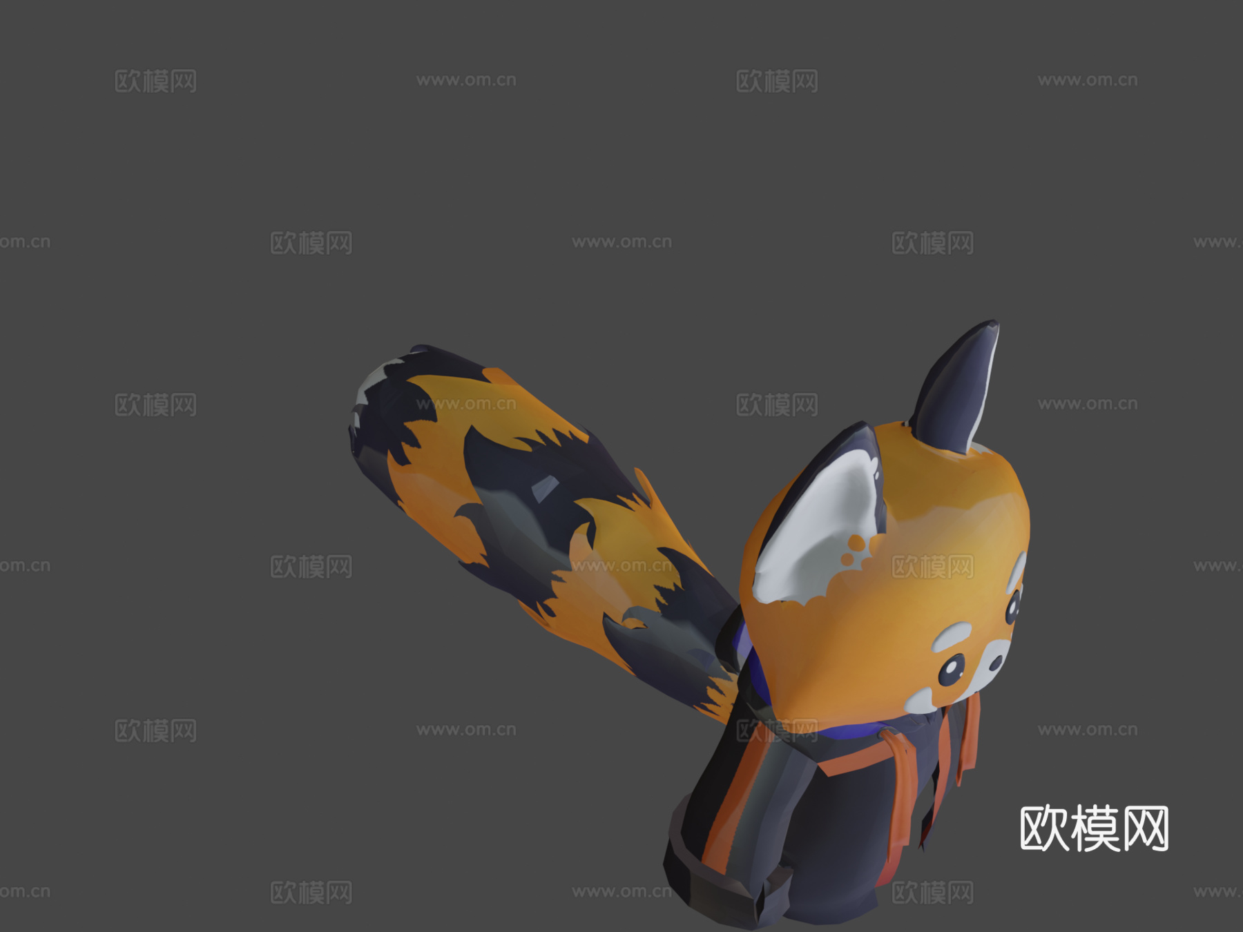 在搅拌机中制作的可爱三维小熊猫su模型