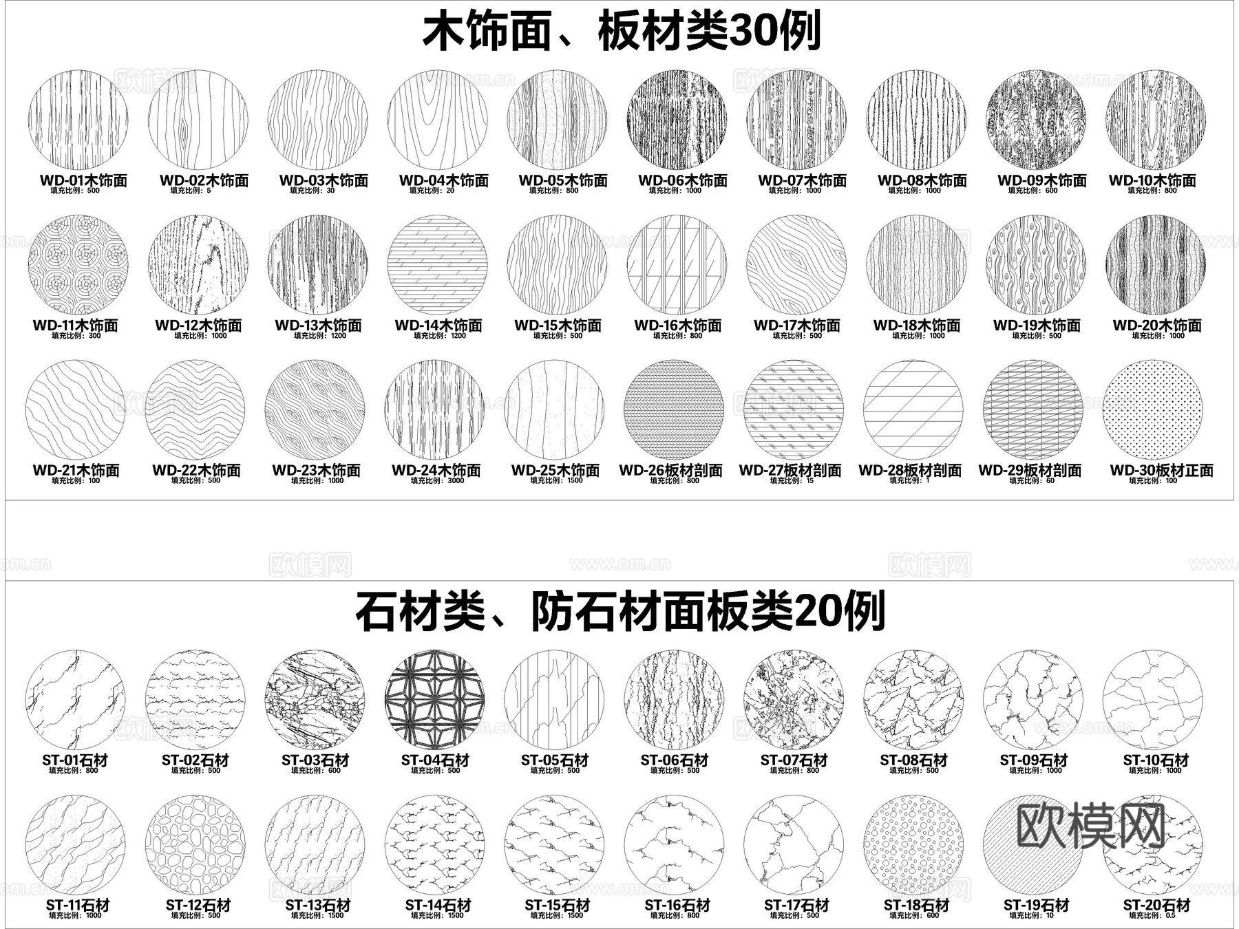 2026年新款CAD填充图案填充图库cad施工图