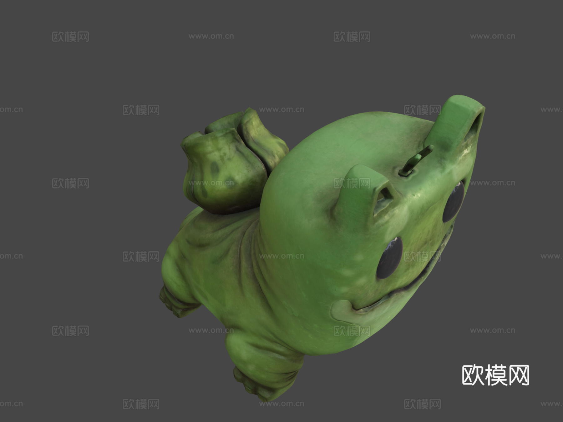 可爱绿色生物su模型