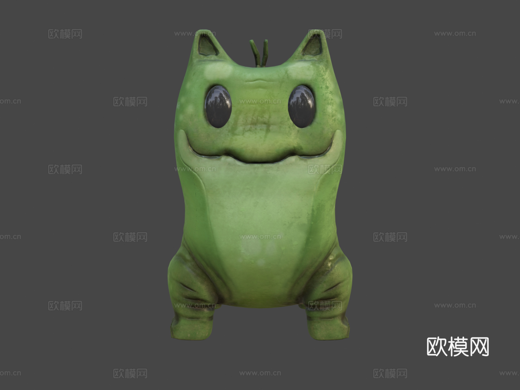 可爱绿色生物su模型