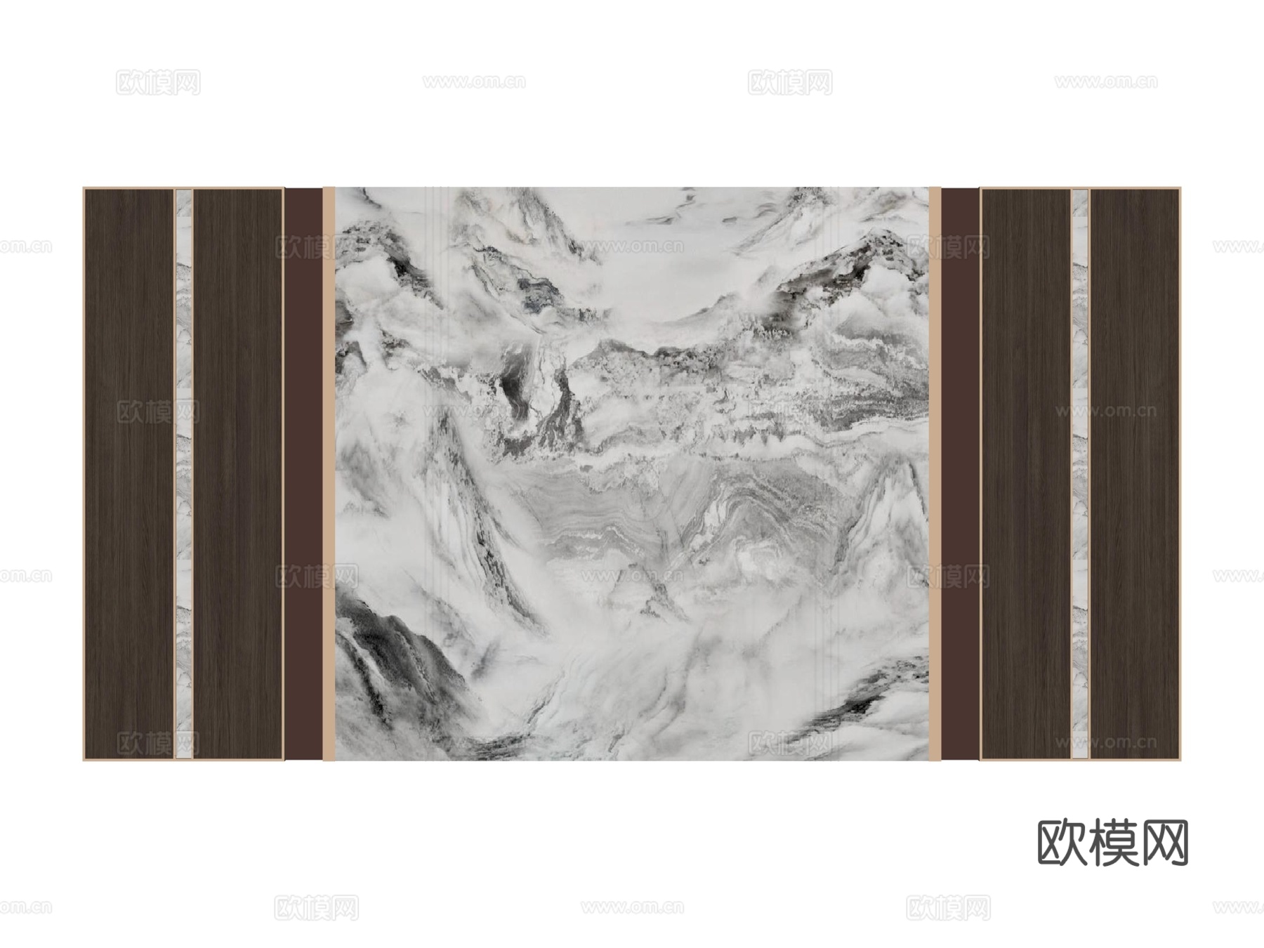 装饰背景墙su模型