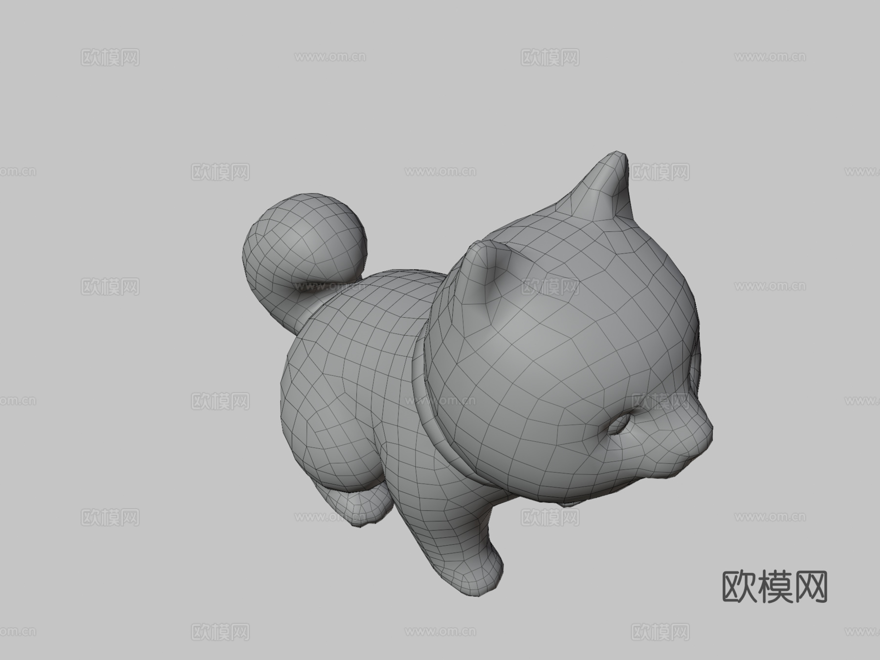 毛茸茸的柴犬su模型