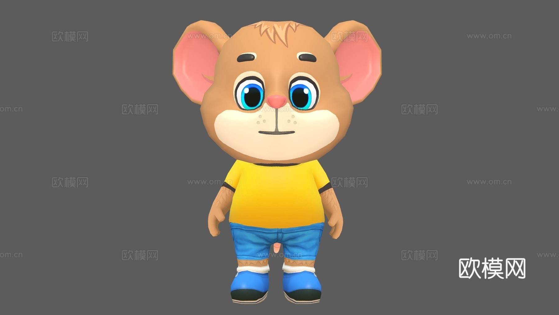 棕鼠啮齿动物动画骨骼su模型