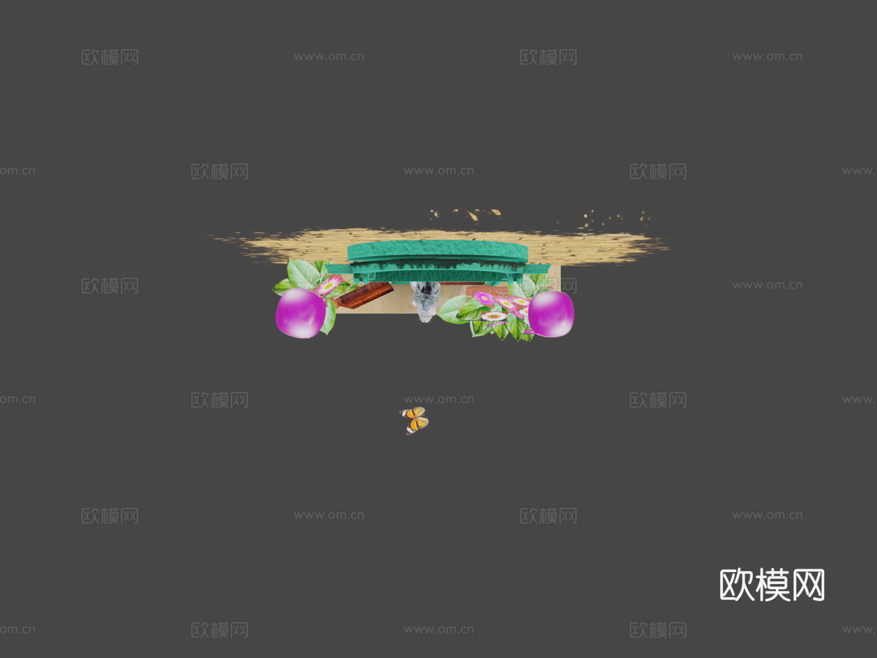 英国短毛银虎斑幼猫  绑定su模型