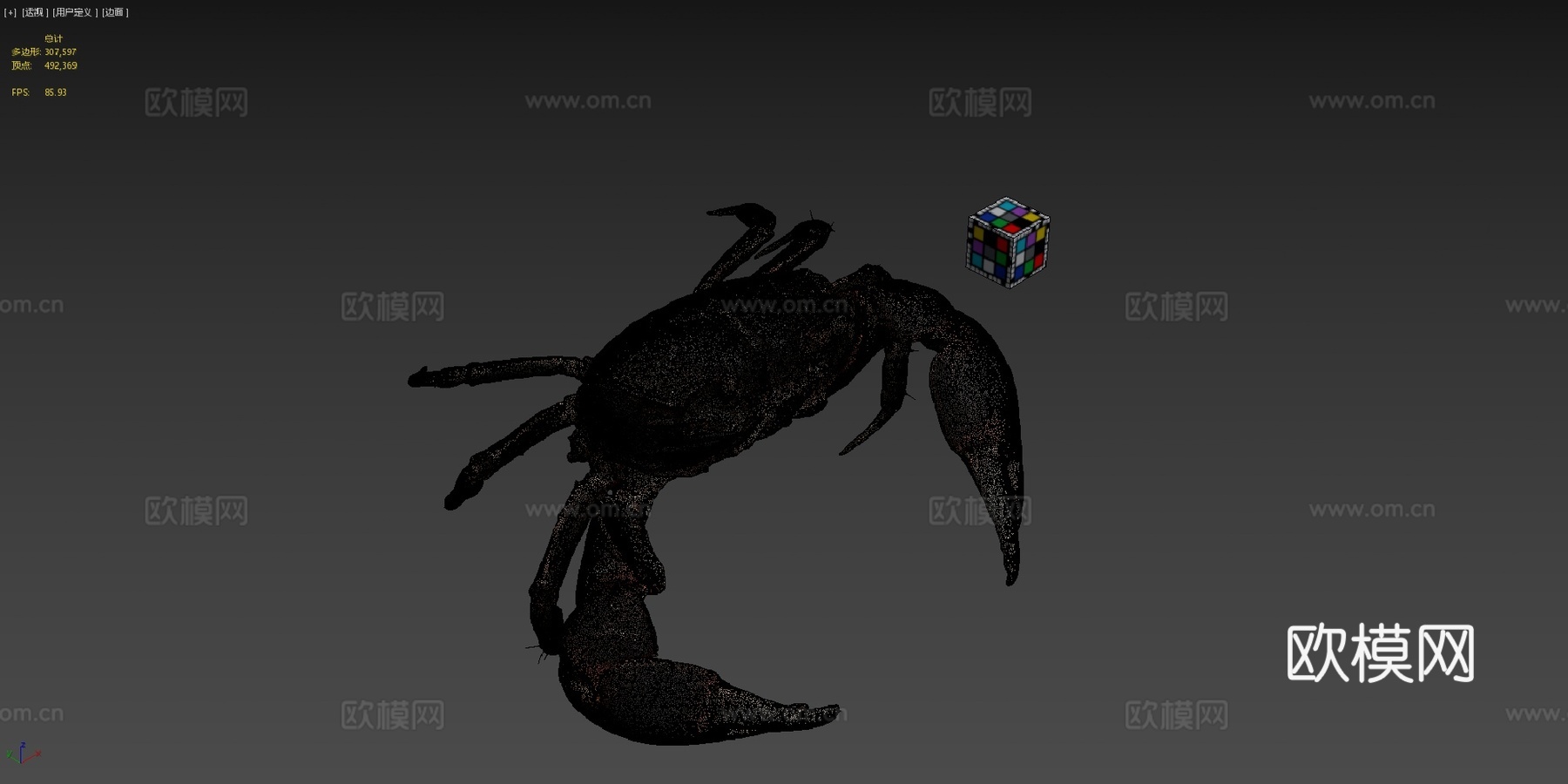 CC0 滨蟹泥滩蟹凸壳蟹su模型