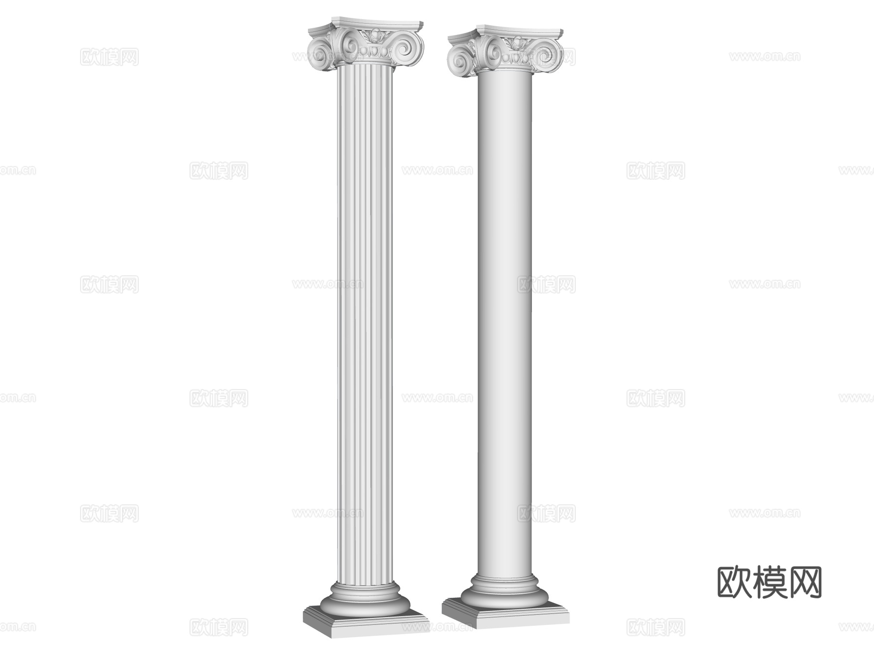 装饰柱 罗马柱su模型