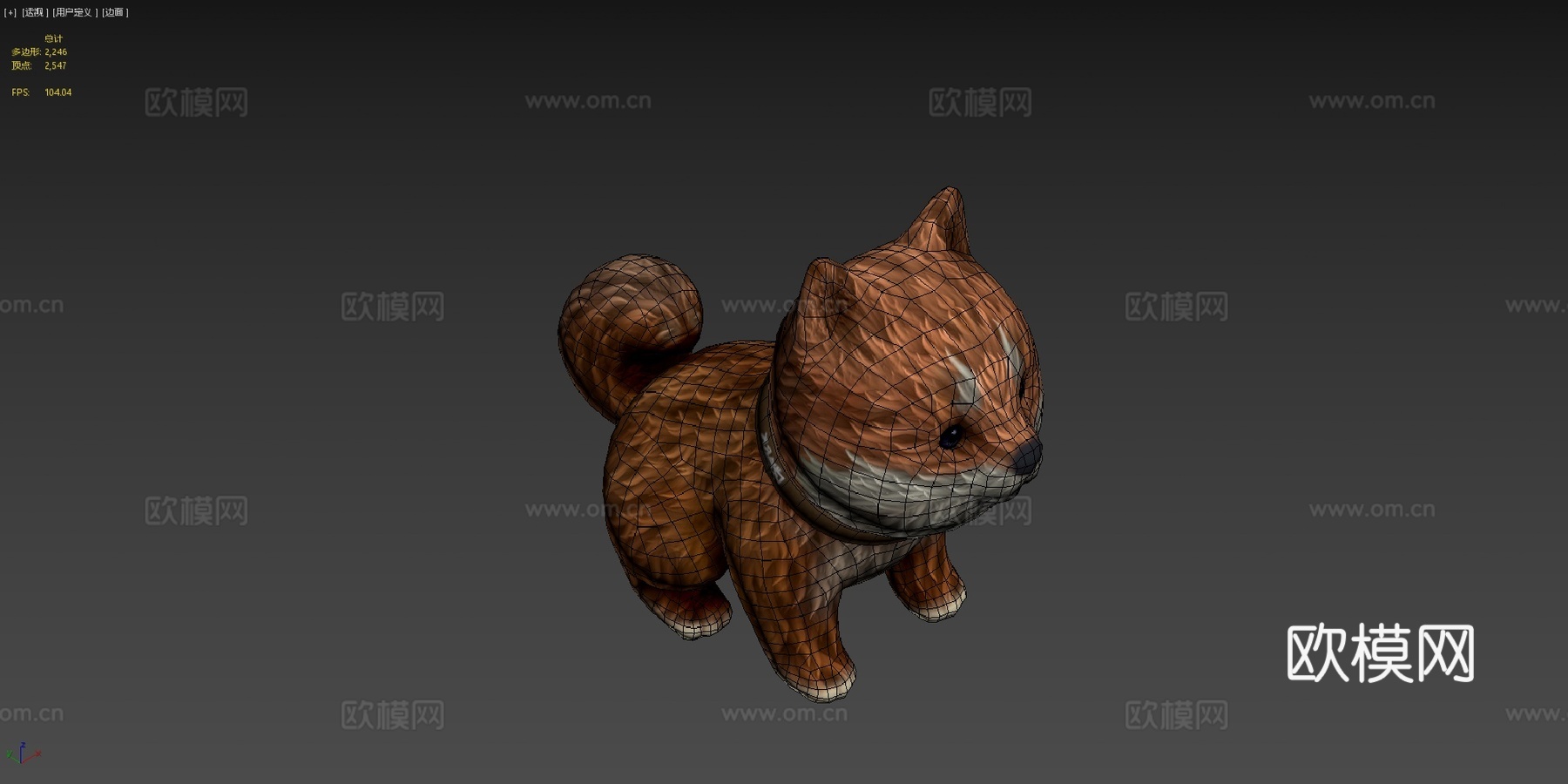 毛茸茸的柴犬su模型