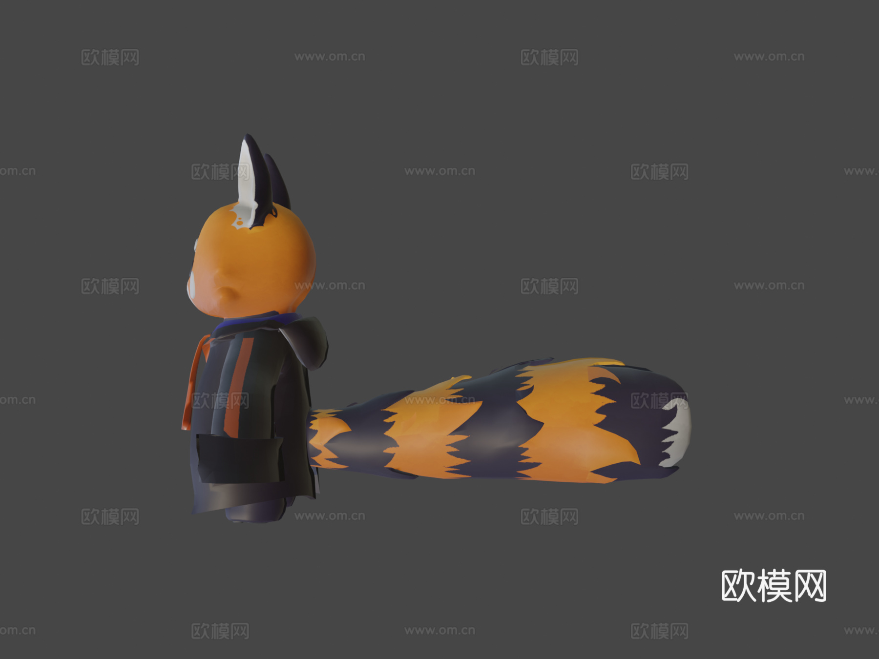 在搅拌机中制作的可爱三维小熊猫su模型