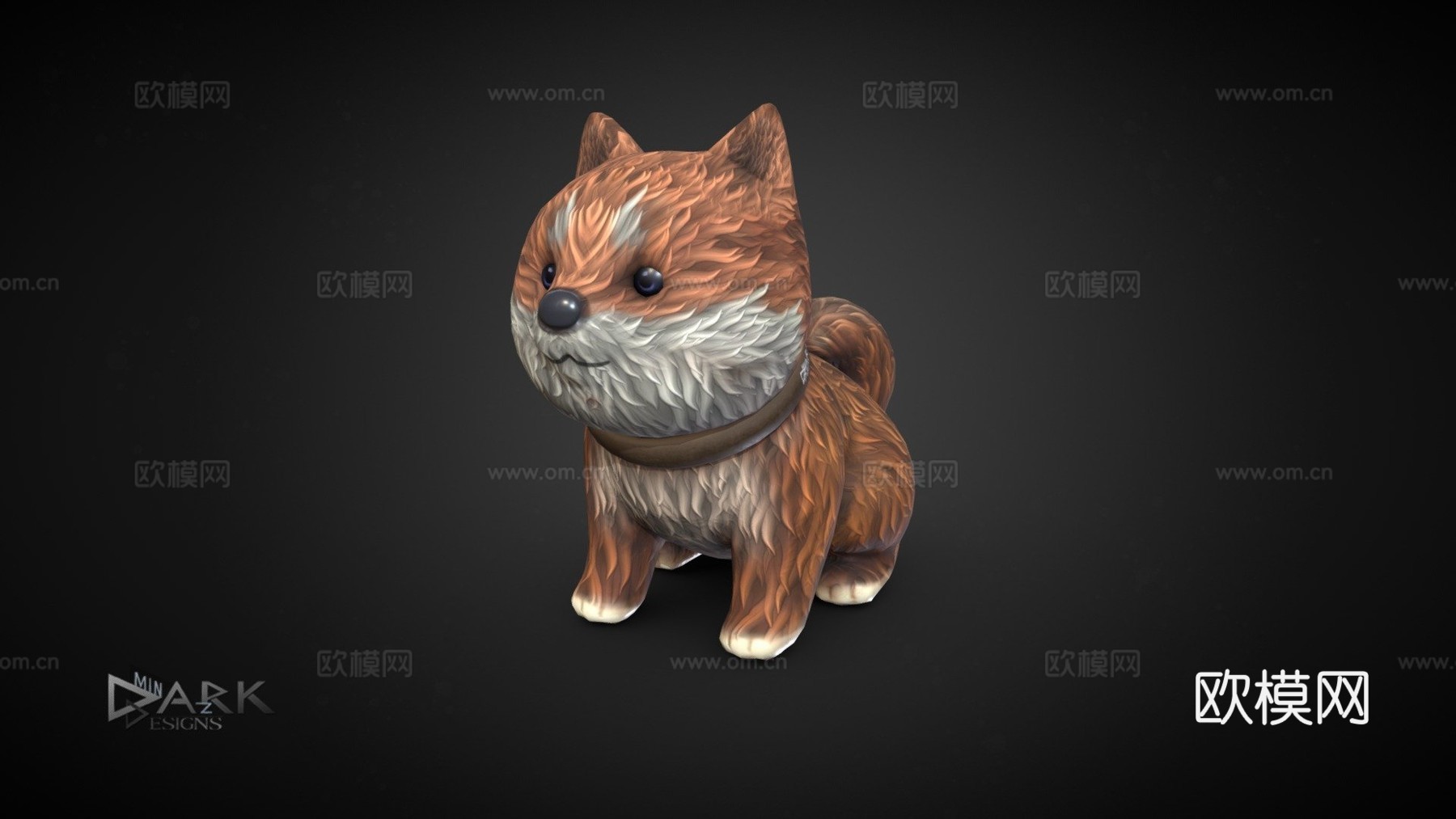 毛茸茸的柴犬su模型