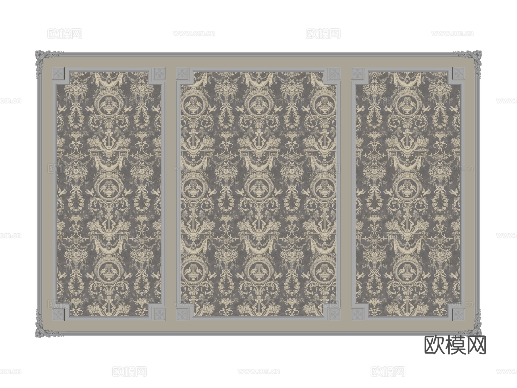 装饰背景墙su模型