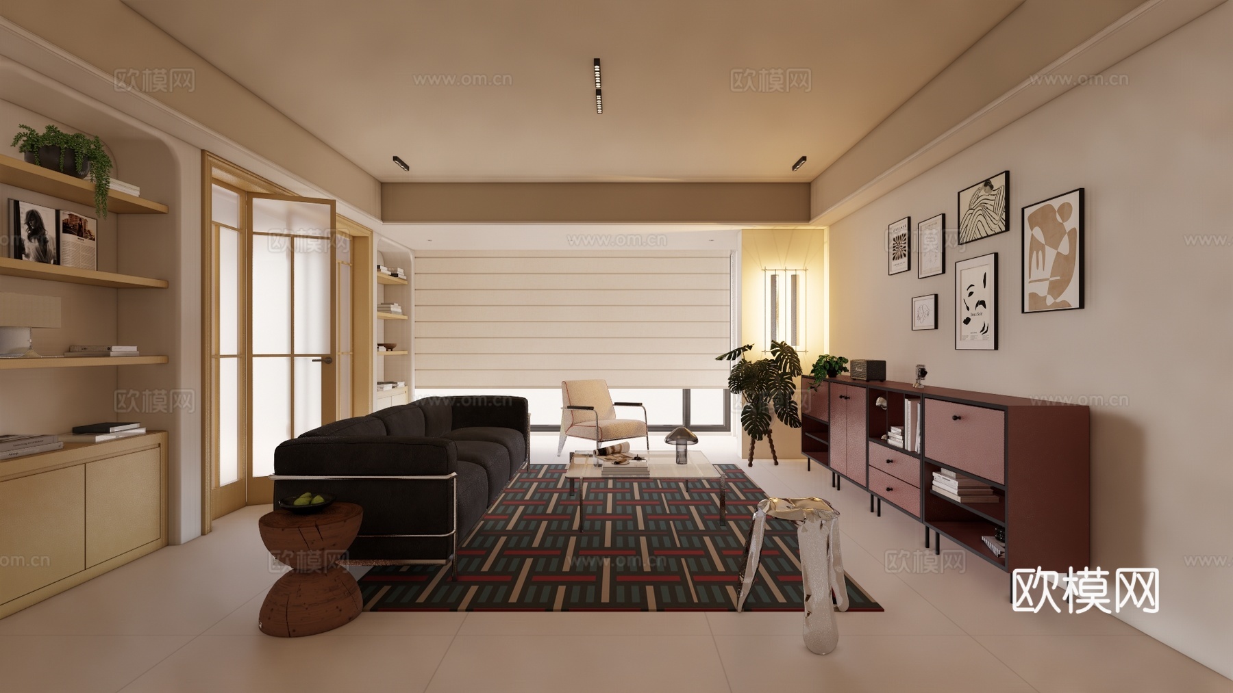 衣帽间 家装 客餐厅su模型